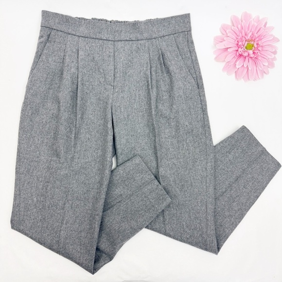 Babaton X Aritzia Cohen Pants Trousers Heather Medium Grey Wool Cashmere Stretch - Picture 6 of 13